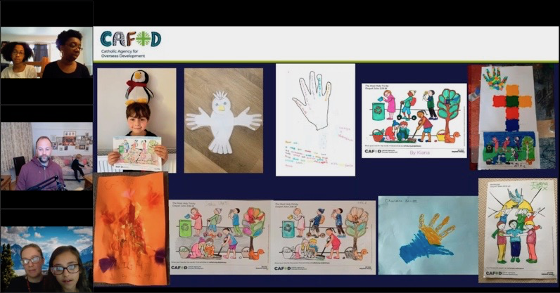 A screenshot for CAFOD's children's liturgy live