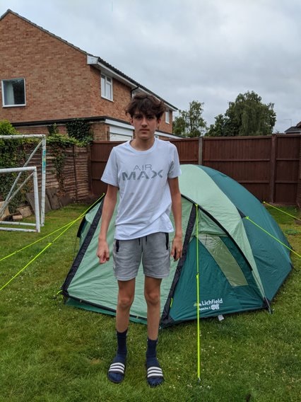 Students and staff slept in their own gardens