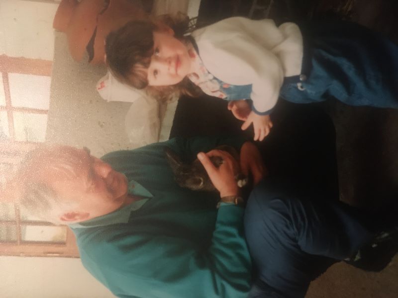 Therese with her Grandpa