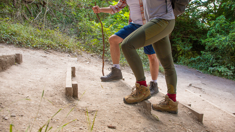 People hiking through woods