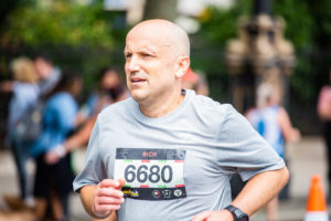 Runner in London Landmarks Half Marathon