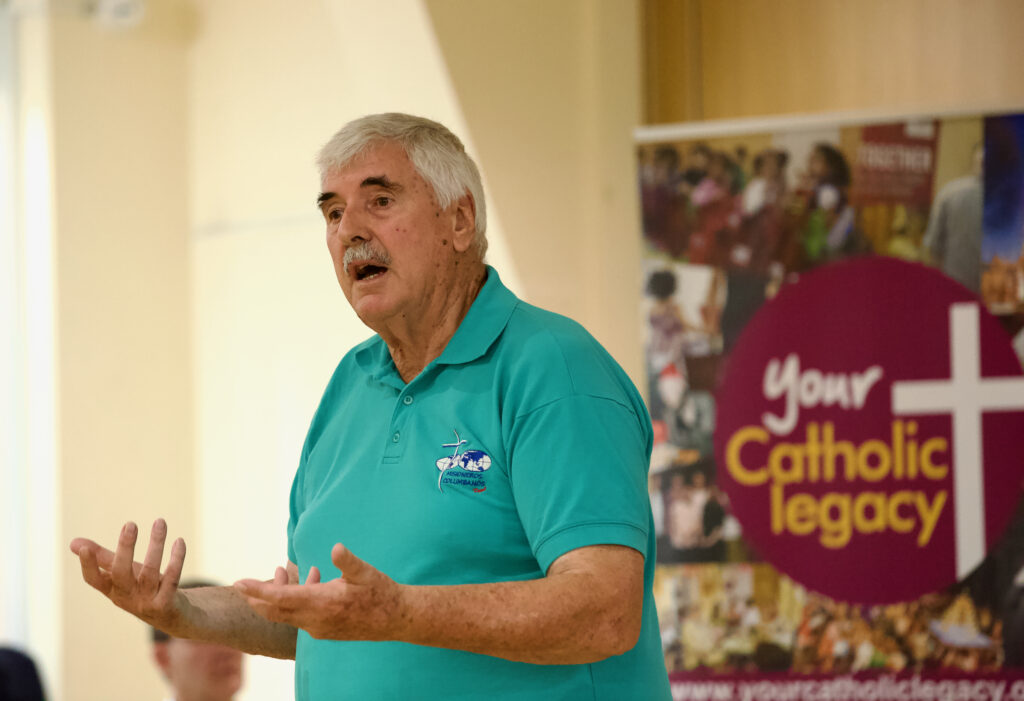 Father Ed speak at reception after Your Catholic Legacy Mass