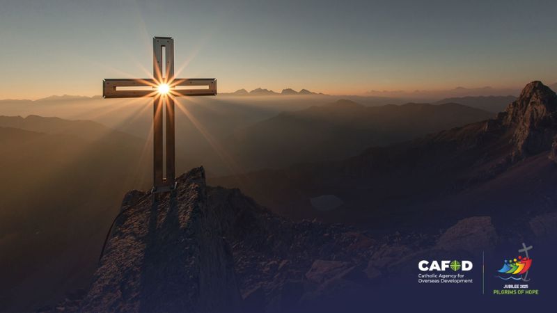 A cross in the mountains